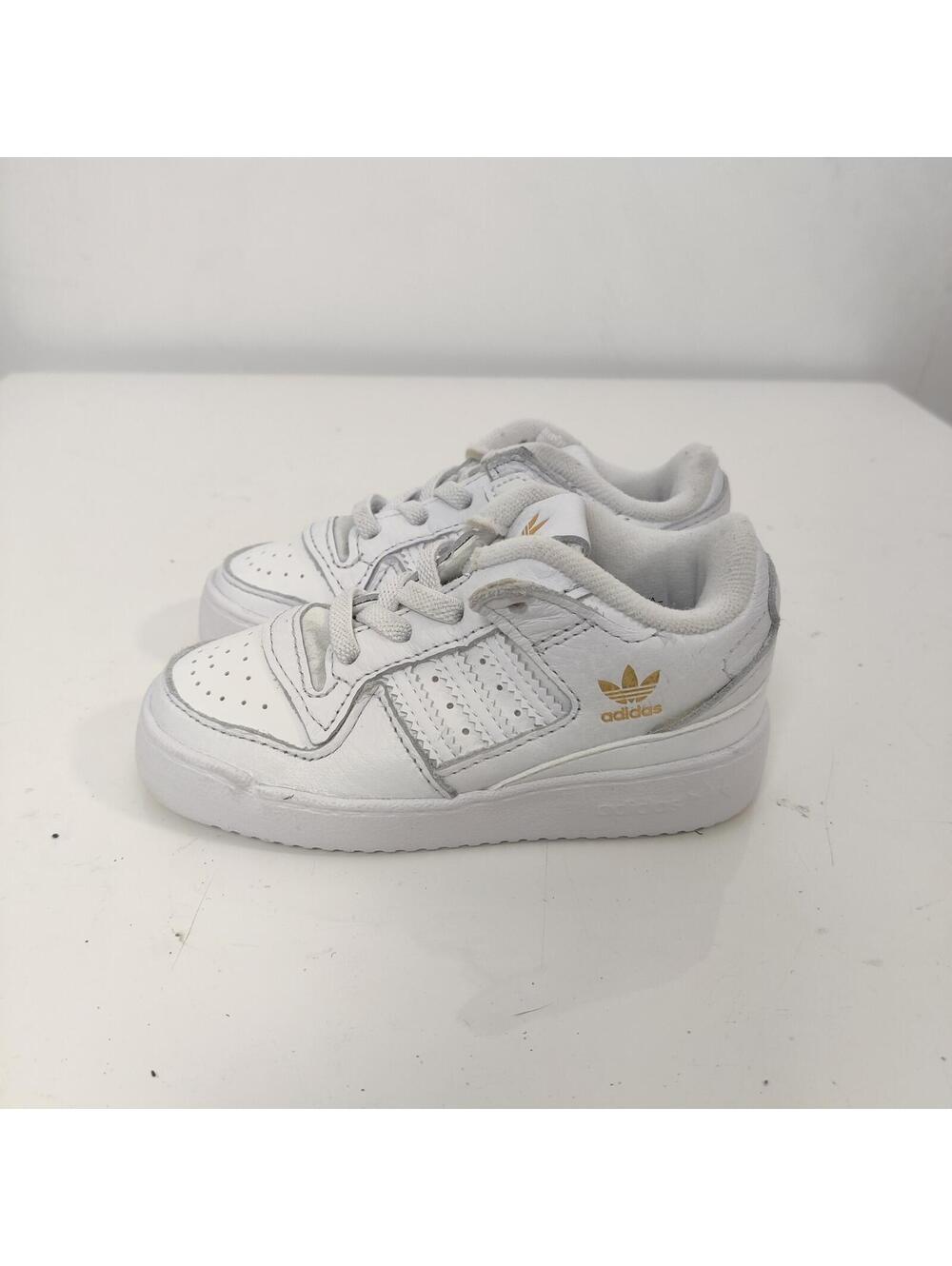 Adidas Forum Low Toddler White Gold Sneakers Size 8C - Picture 6 of 9